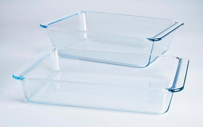 Set of 2 pcs Tempered Glass Baking Dish Set, Deep and Classic Borosilicate - Image 4