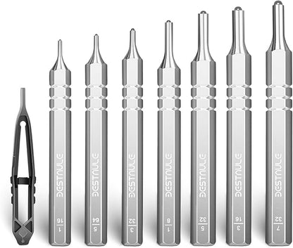 BESTNULE 8 Piece Roll Pin Punch Set, Pin Punch Set, Punch Tools by BESTNULE