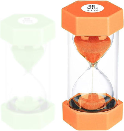 Hourglass 60 Minute Sand Timer, Plastic Orange Sand Clock 60 Min, Colorful Hour by YLTIMER
