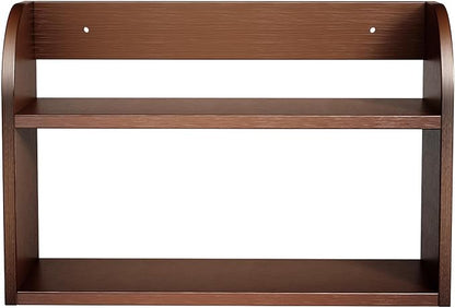 ROMGUAR CRAFT 2 Tier Bamboo Spice Rack, Countertop or Wall Mounting Wood Spice - Image 7
