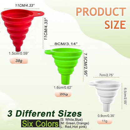 Kitchen Funnel Set of 6, Large Medium and Small, 2025 Upgrade Silicone Kitchen - Image 2