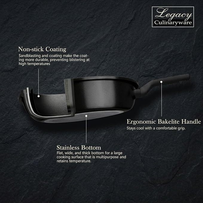 Nonstick Frying Pan Skillet, 12 Inch Frying Pan Skillet, Egg pans, Omelette Pan - Image 8