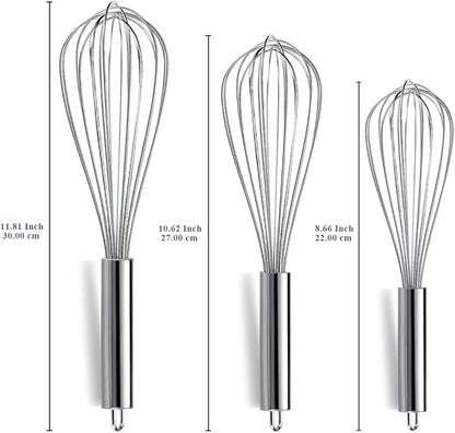 Berglander Whisk Set Pack of 3, Stainless Steel Whisks - Image 2