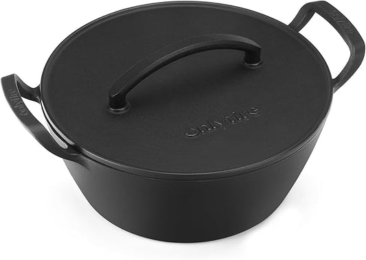 Onlyfire Cast Iron Dutch Oven, Heavy-Duty Dutch Oven Pot by onlyfire