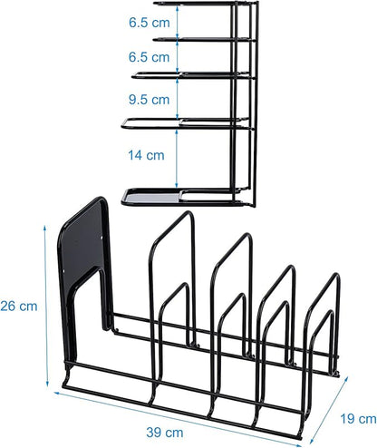 Toplife 2 Pack Heavy Duty Pan Organizer, 5 Tier Pot and Pan Organizer Rack - Image 2