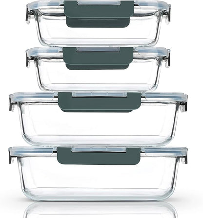M MCIRCO [80 oz & 36 oz Extra Large Glass Food Storage/Baking Containers Set by MMCIRCO