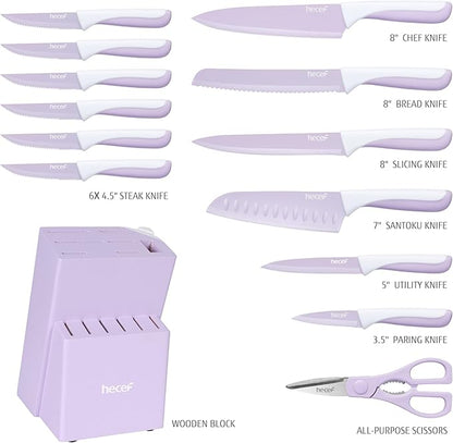 hecef 15 Pieces Kitchen Knife Set - Image 2
