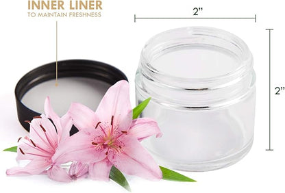 2oz Glass Jars 24 Pack, Hoa Kinh Mini Round Clear Glass Jars - Image 3
