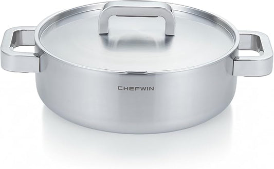 316 Stainless Steel 3.8 Quart Brazier by CHEFWIN