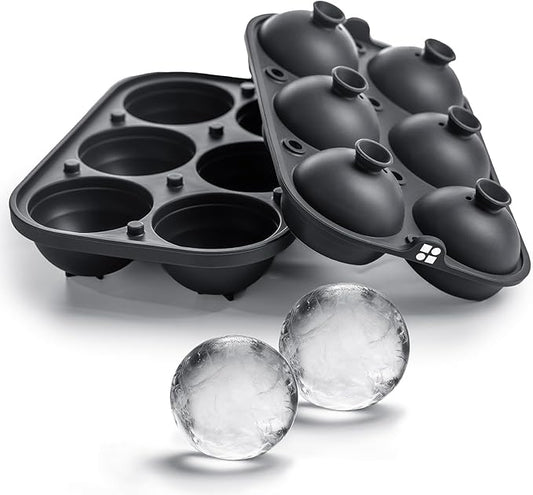 Ice Cube Molds – Large Silicone Ice & Sphere Mold Combo by glacio