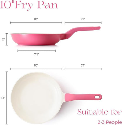 PRICUSIS Nonstick Ceramic Frying Pan, 8/10 Inch Skillet - Image 9