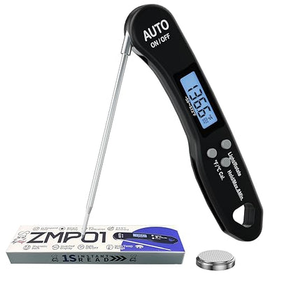 Instant Read Meat Thermometer, 1.2s Fast Read, ±1°F Accuracy, -58°F to 572°F by Meatender