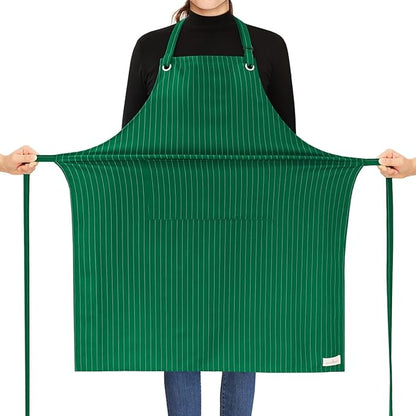ROTANET Stripe Stretch Apron for Men Women Chef Big and Tall Large Striped by ROTANET