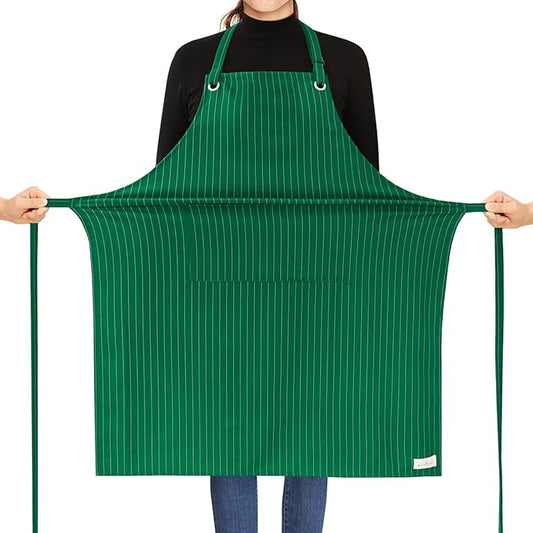 ROTANET Stripe Stretch Apron for Men Women Chef Big and Tall Large Striped by ROTANET