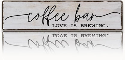 Coffee Bar Sign, Love is Brewing Signs, Retro Metal Tin Sign, Vintage Coffees by Unknown