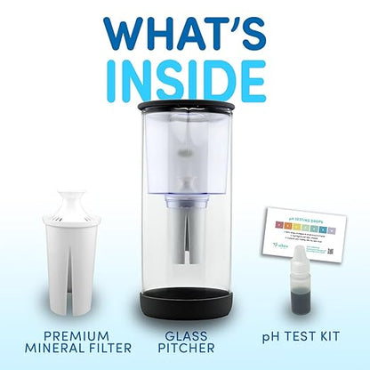 Glass Pitcher with Mineral Rich pH Balancing Filter, Sleek Glass Lid – Brita - Image 3