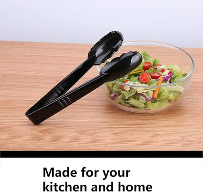 Plastic Tongs for Kitchen, Disposable Utensils Set, 12 Pieces, 9 Inch Heavy - Image 6