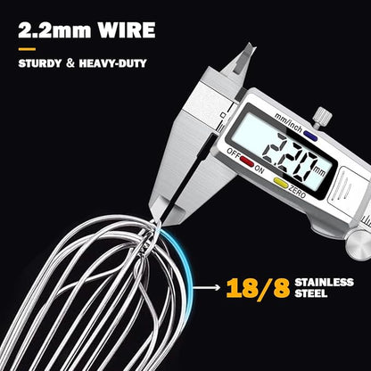 18/10 Stainless Steel Large Whisk, 15.5 inch Heavy Duty Long Whisk Suitable - Image 5