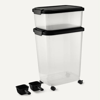 Amazon Basics Pet Food Storage Container Set, 30lbs and 10lbs - Image 3