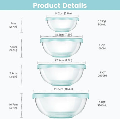 Luvan Borosilicate Clear Glass Mixing Bowls - Image 3