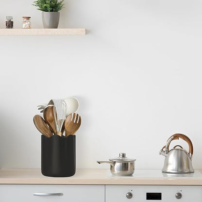 Ceramic Utensil Holder for Kitchen Counter, 6.2" Kitchen Utensil Holder - Image 3