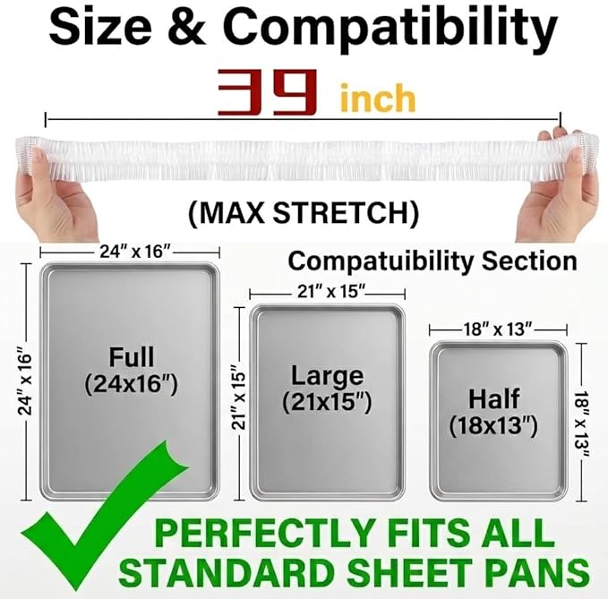 30Pcs Sheet Pan Covers for 24x16, 18x13 inch - Image 2