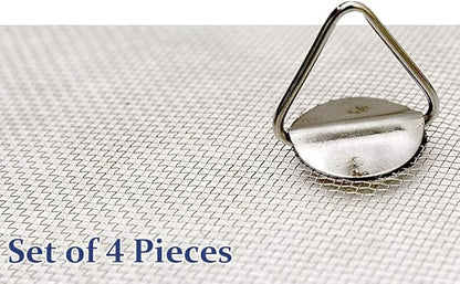 Stainless Steel Mesh Splatter Screen Set, 6-9 inch, 4 Piece Net Lid Covers - Image 3