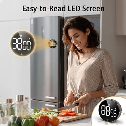 Sportsvoutdoors Rotating Digital Kitchen Timer, Large Display Screen Timer - Image 2