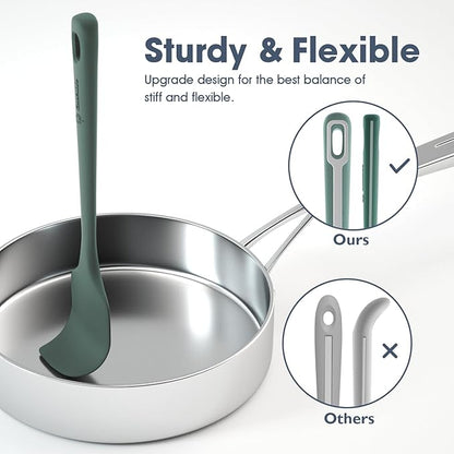 ChefAide 4 Pieces Silicone Spatula Set, Food Grade Rubber Spatula, Upgrade - Image 4