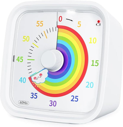 Yunbaoit Visual Timer with Protective Case, Rainbow Disk 60 Minute Countdown by Yunbaoit
