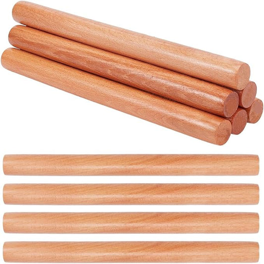 OLYCRAFT 10pcs Wood Rolling Pins 11.8 inch Clay Rolling Pins 1.1 inch Diameter by OLYCRAFT