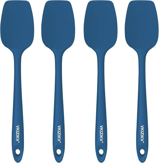 4 Pcs Silicone Spoon Spatula Set, 11.4 In, Food Grade Rubber Spatulas by Unknown