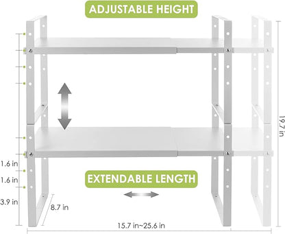 Across-Star Expandable Cabinet Shelf Organizer Rack, Stackable Kitchen Counter - Image 5