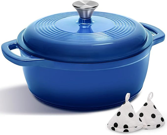 Cast Iron Dutch Oven Pot With Lid by AIVIKI