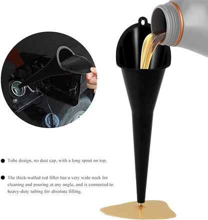 2 PCS Oil Funnel, Plastic Long Neck Multi-Purpose Spill Saver Funnel, Engine - Image 3
