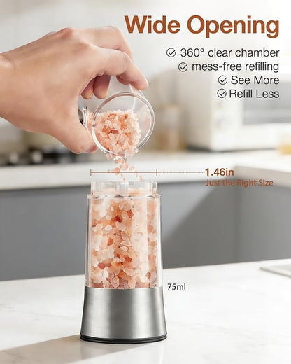 Gravity Electric Salt and Pepper Grinder Set, Automatic Mills - Image 2