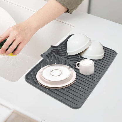 GUUKIN Dish Drying Mat, 14.7"x10.2" Drying Matt Kitchen Counter, Non-Slip - Image 7