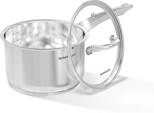 SUNHOUSE – 3 Quarts Stainless Steel Sauce Pan by SUNHOUSE