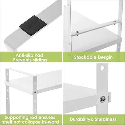 Across-Star Expandable Cabinet Shelf Organizer Rack, Stackable Kitchen Counter - Image 7