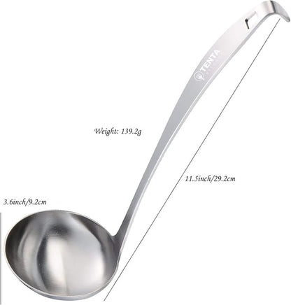 Tenta Kitchen 3oz/85ml Stainless Steel Small Soup Ladle Spoon Stainless Steel - Image 2