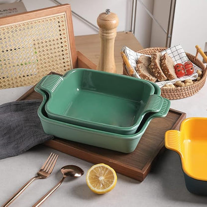 Sweejar Ceramic Baking Dish, 8 x 8 Cake Baking Pan - Image 4