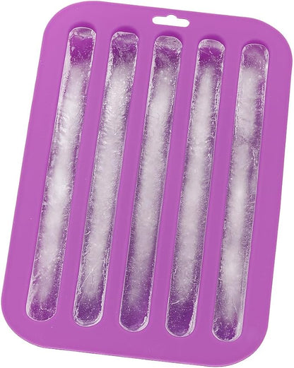 HIC Kitchen Silicone Water Bottle Ice Tray, Each Tray Makes 5 Long Ice Sticks - Image 3