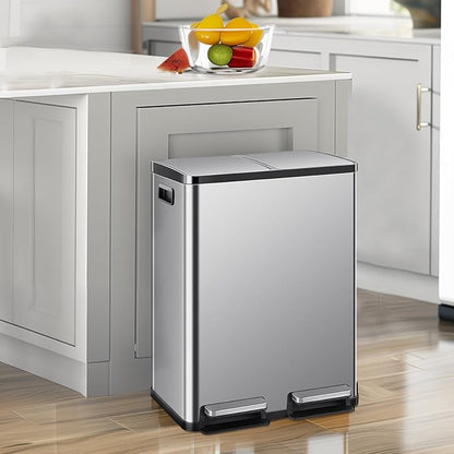 DUMOS Kitchen Trash Can, 2×8-Gallon Garbage Can - Image 2