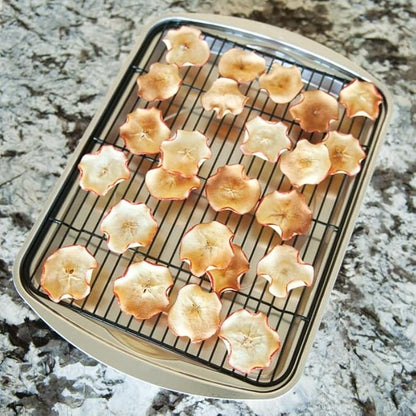 Nordic Ware Oven Crisp Baking Tray 2pc Set Includes Pan and Rack; Natural - Image 7