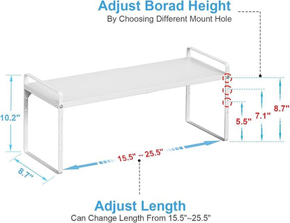 15.5 to 25.5 Inch Kitchen Cabinet Shelf Organizers, Adjustable Kitchen Counter - Image 2