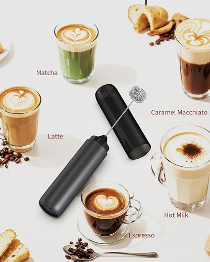 CIRCLE JOY Rechargeable Milk Frother Hanheld, Dual Coil Whisk Head Electric - Image 7
