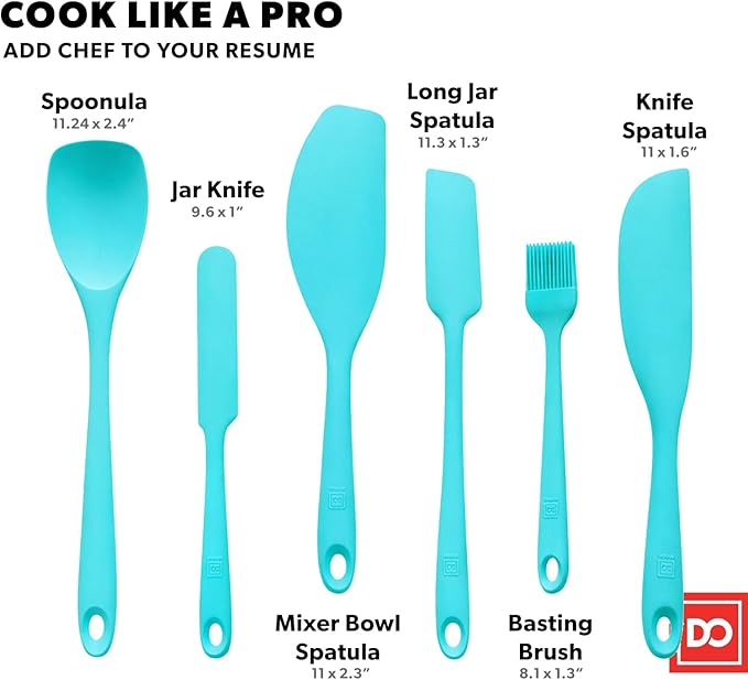 DI ORO 6-Piece Silicone Spatula Set - Image 3