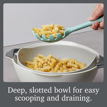 Tovolo Pasta Claw Spaghetti Spoon Scoop Aqua Seafoam Green Silicone Pasta Spoon - Image 2