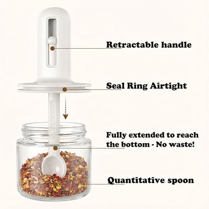 Povinmos® 3 Piece Glass Salt Container | Storage | Pepper, Table Salt, Gourmet - Image 5