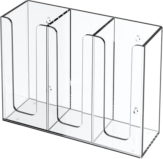 Richboom Acrylic Coffee Cup and Lid Storage Organizer Holder, 3 Compartments by Richboom